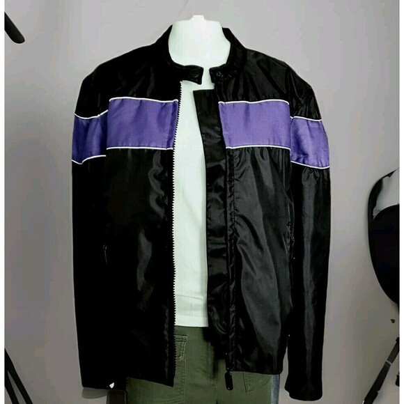 Nexgen Motorcycle Riding Jacket Tough Fabric Black Purple Thinsulate Women's L - Picture 15 of 16